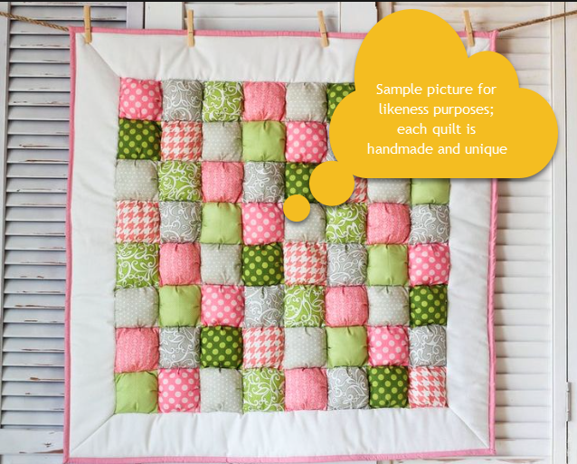 Handmade Puff Quilt - 5 x 5 Squares